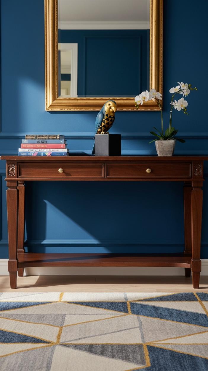 Skulptur „AURORA PARROT“ – Modernes Designobjekt mit goldenen Akzenten