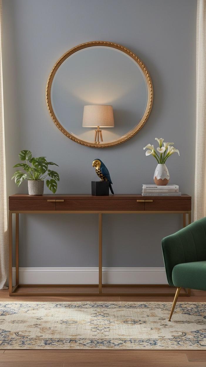 Skulptur „AURORA PARROT“ – Modernes Designobjekt mit goldenen Akzenten