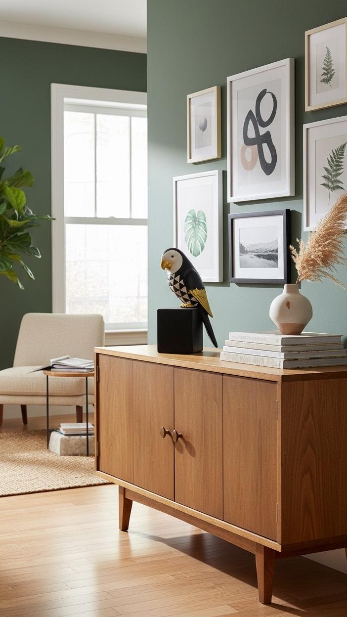 Skulptur „AURORA PARROT“ – Modernes Designobjekt mit goldenen Akzenten