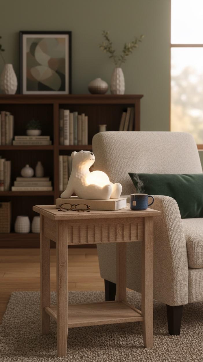 NOA – Keramik-Bär-Lampe mit Lichtkugel