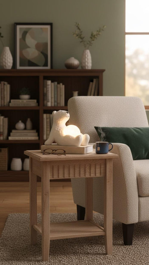 NOA – Keramik-Bär-Lampe mit Lichtkugel